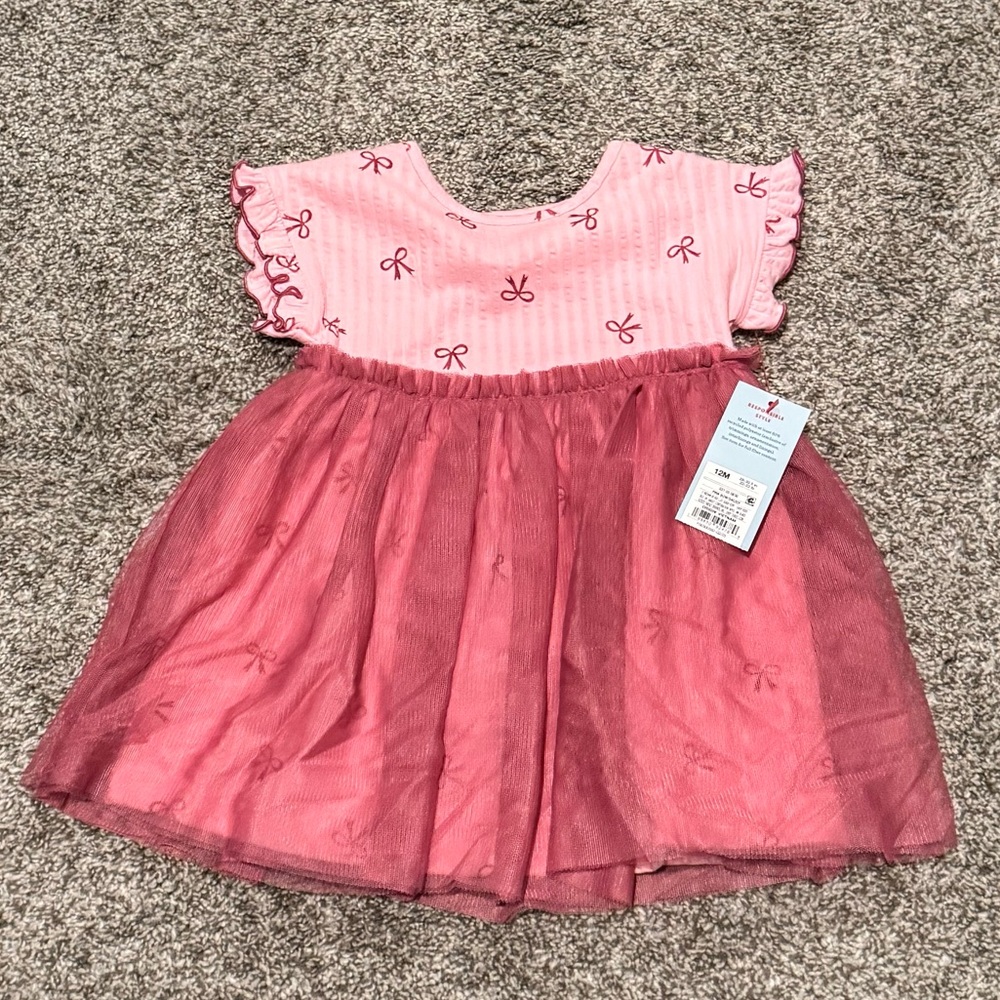 Pink and Red Baby Dress